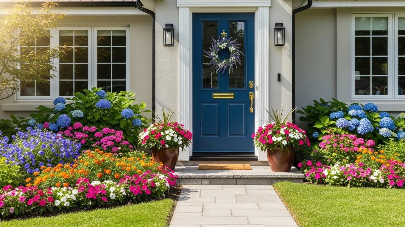 Beautifully maintained home exterior with vibrant landscaping, representing preparation for a home appraisal