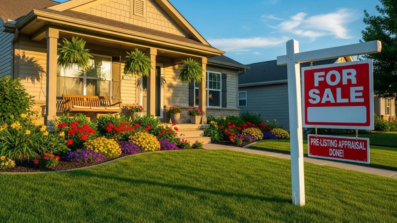 Home for sale with a pre-listing appraisal sign